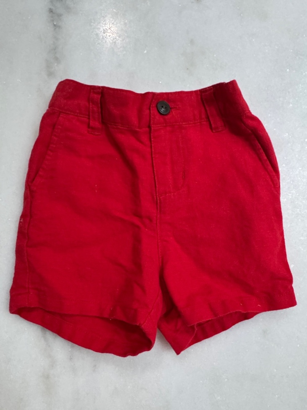 Janie and Jack Bright Red Baby Shorts